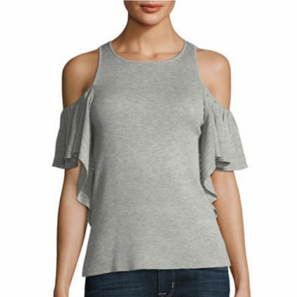 JOHN + JENN Cold Shoulder Knit Top